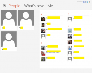 Windows 8 联系人界面